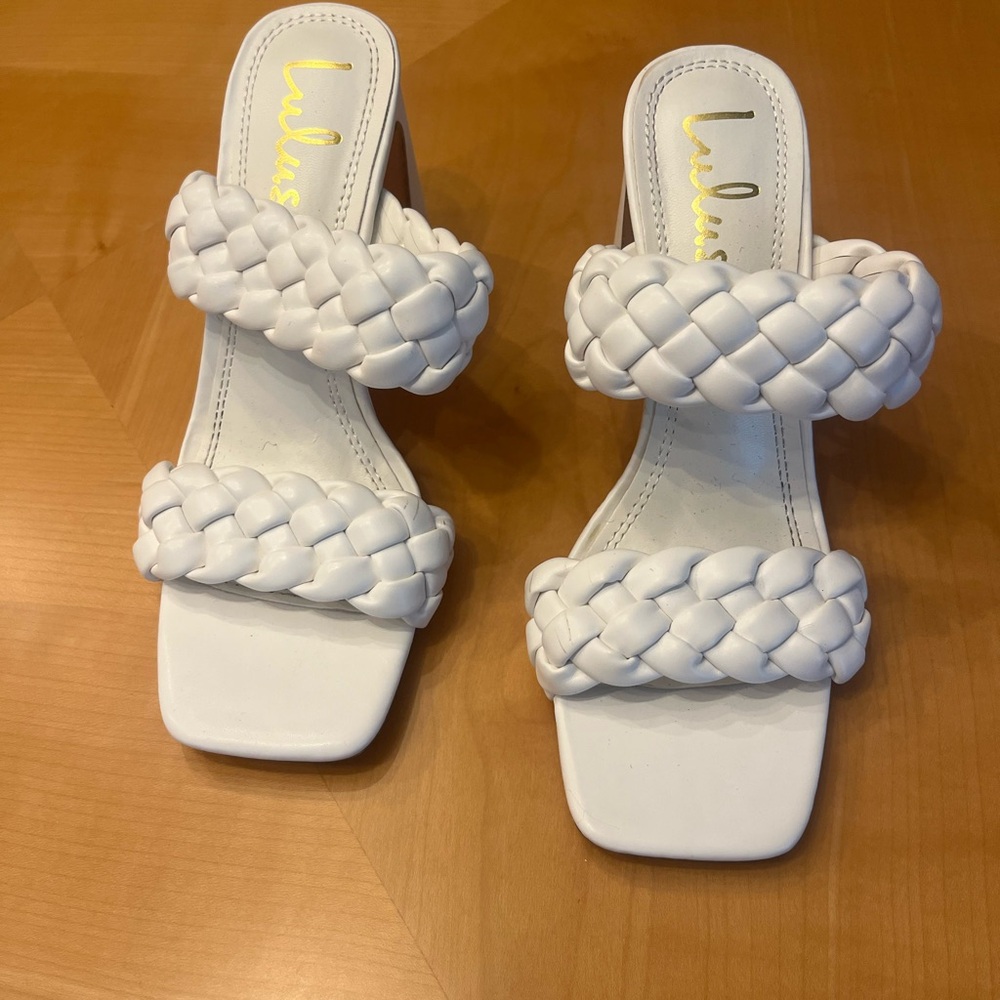 White womens sandals. Never worn.